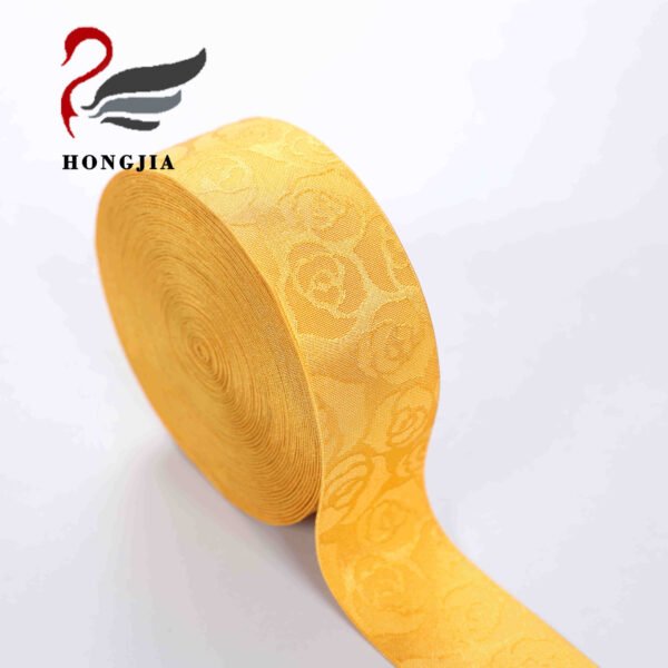 Customized Printed Colorful Polyester Webbing Knitted Jacquard Elastic Band for Bra/underwear