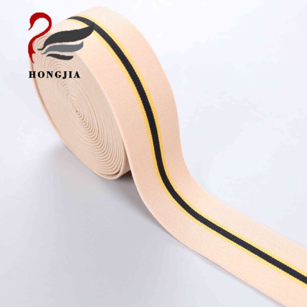 Wholesale Eco-friendly 30mm Striped Knitted Nylon Underwear Elastic Band Elastic Waistband Jacquard Elastic Bands