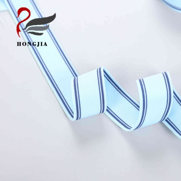 Wholesale Custom logo 32mm Polyamide Jacquard Elastic Band Elastic Waistband Stripe Elastic Band for Underwear