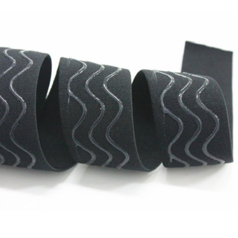 High Quality Accept Color Width Custom 0.8cm 1cm Bra Elastic Band With Printed Silicon Dots on