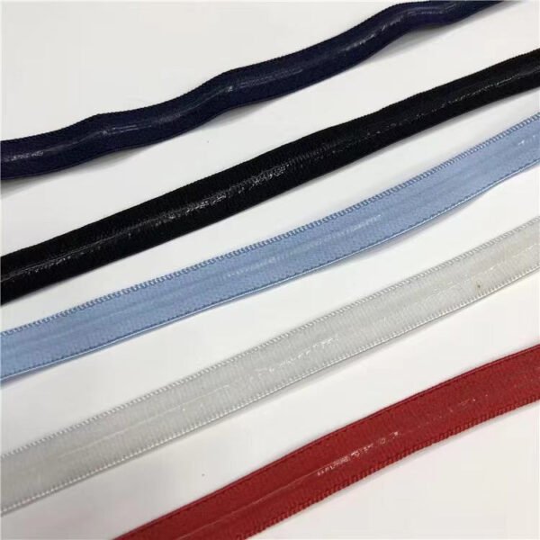 Wholesale Custom Color Soft Silicone Gripper Elastic Tape Anti-Slip Silicone Elastic Band for Garment