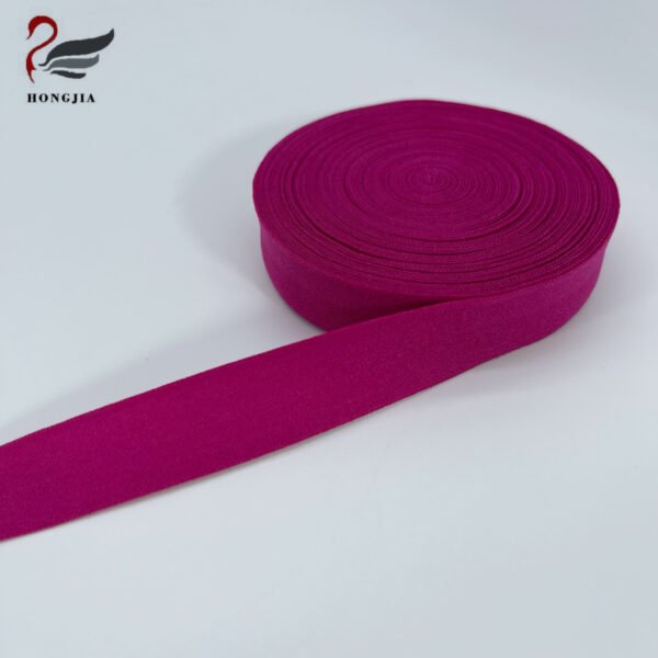 Factory Wholesale 10mm 20mm Fold Over Nylon Underwear Elastic Band Knitted Fold Over Elastic for Bra Strap