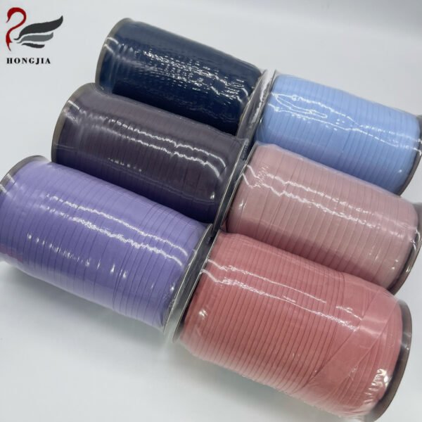 Custom Soft Nylon Spandex Underwear Accessories Fold Over Elastic Trim Wholesale Lingerie Fold Over Elastic Band