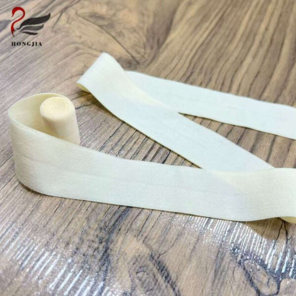 Wholesale Thin 25mm Folded Elastic Band Polyamide Elastic Binding Tape Fold Over Elastic for Garment