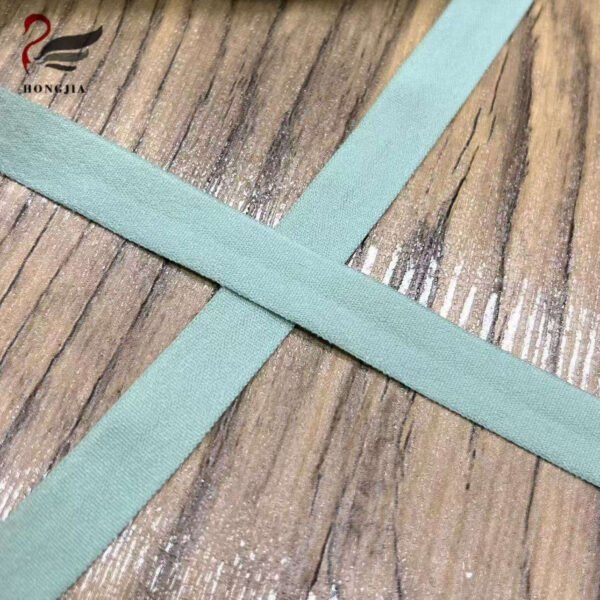 Factory Wholesale 12mm Foldable Elastic Bias Tape Binding Elastic Waistband Fold Over Elastic Band for Garments