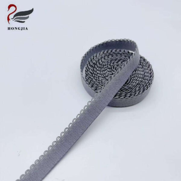OEM ODM Multiple Color Wavy Nylon Underwear Elastic Band Elastic Lace Trim Picot Edge Elastic Bra Straps