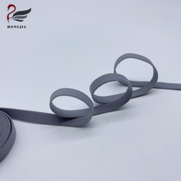 Factory Sales Custom logo Color Velvet Jacquard Elastic Band Nylon Soft Elastic Webbing Bra Elastic Strap