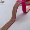 High Quality Colorful 20mm Shiny Glitter Elastic Band Nylon Underwear Elastic Webbing Bra Strap