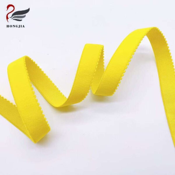 Wholesale 15mm Nylon Elastic Band Picot Edge Elastic Trim Webbing Non slip Elastic Shoulder Straps for Bra