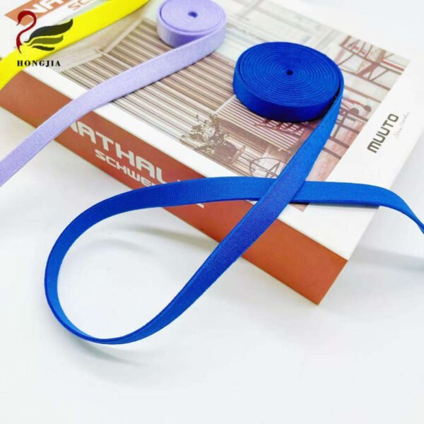 Main-03 10mm Shiny Satin Bra Elastic Band Nylon Shoulder Strap Anti-slip Plush Elastic Bra Strap for Woman Lingerie Tape