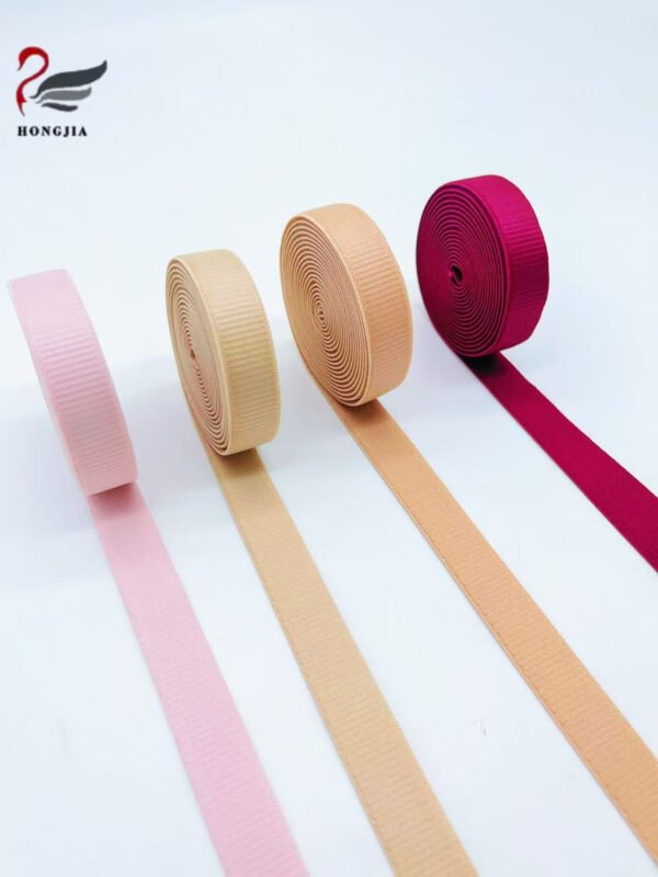 Wholesale 10mm Smooth Shiny Stain Bra Shoulder Strap Ribbing Elastic Band Bra Straps Elastic for Underwear Lingerie