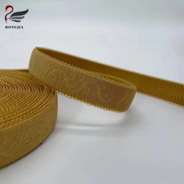 Factory Supply Multiple Color Plush Underwear Elastic Band Picot Lace Bra Elastic Strap Nylon Jacquard Elastic Band