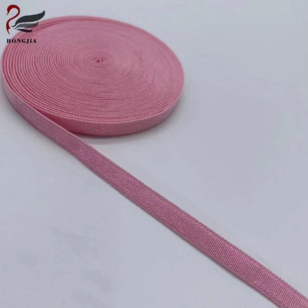 Wholesale Colorful Shiny Elastic Shoulder Strap Nylon Elastic Band Woven Anti-slip Bra Strap Elastic for Underwear