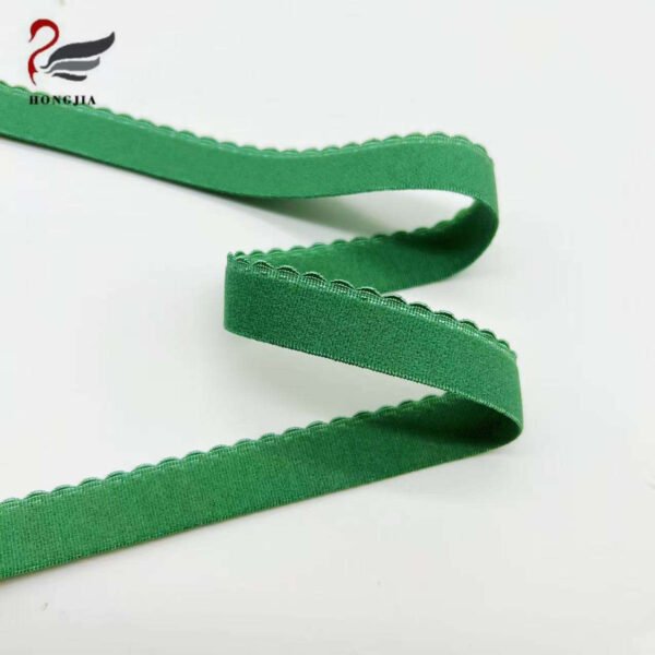 Wholesale 15mm Plush Picot Edge Elastic Band Soft Underwear Elastic Waistband Nylon Non slip Elastic Bra Strap Band