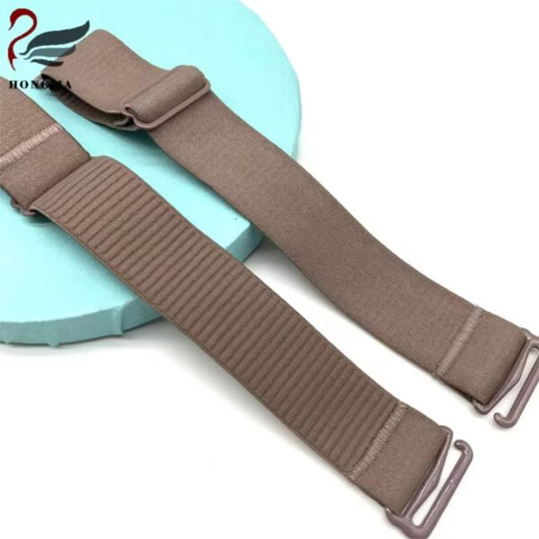 Wholesale 15mm Knitted Ribbing Elastic Band Elastic Band Nylon Non slip Plush Bra Strap Elastic for Underwear
