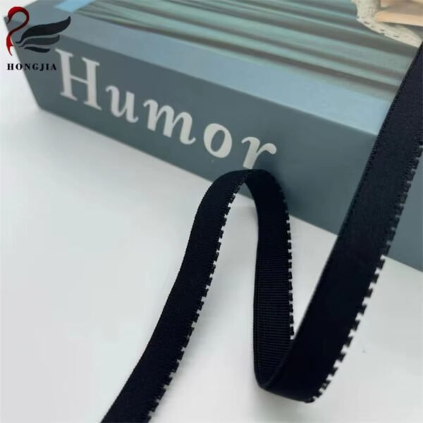 Wholesale Skin-friendly Nylon Knitted Picot Edge Elastic Band Non slip Plush Elastic Bra Strap for Underwear