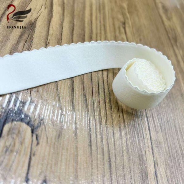Factory Custom 20mm Picot Edge Soft Bra Strap Elastic Polyamide Plush Scalloped Bra Lingerie Elastic Band