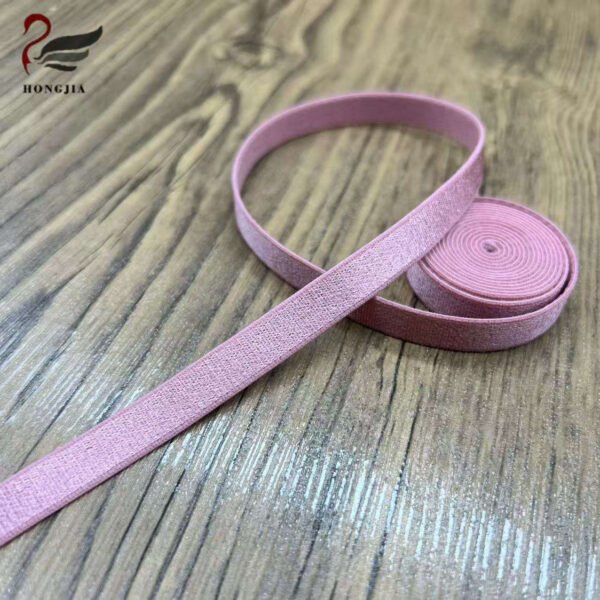 High Quality 10mm Anti-Slip Anti-Slip Lingerie Shoulder Strap Plush Nylon Bra Strap Shiny Satin Bra Elastic Band