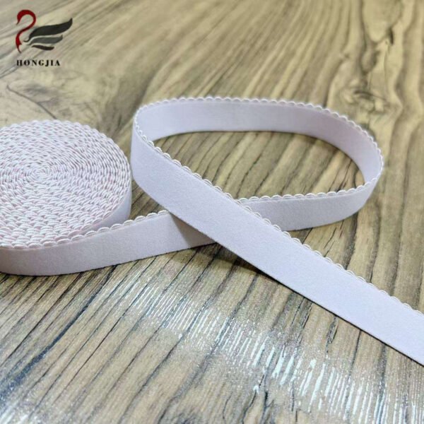 High Tenacity 25mm Picot Edge Bra Elastic Band Polyamide Underwear Elastic Shoulder Strap Non-slip Plush Bra Elastic Strap