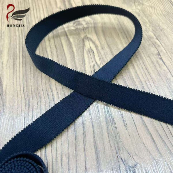 OEM ODM 25mm Picot Edge Bra Elastic Band Strap Plush Soft Nylon Scalloped Lingerie Elastic Tape for Garment