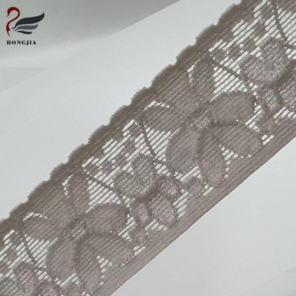 High Quality Lace Elastic Webbing Garment Underwear Shoulder Strap Fancy Jacquard Elastic Band for Sewing