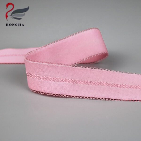 Factory Custom 25mm Soft Breathable Nylon Bra Elastic Strap Lace Elastic Trim Underwear Elastic Band