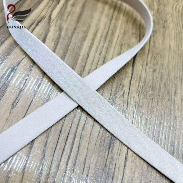Customized Logo Colors 15mm Shiny Nylon Bra Elastic Strap Glossy Polyamide Bra Elastic Band Shoulder Straps for Bras