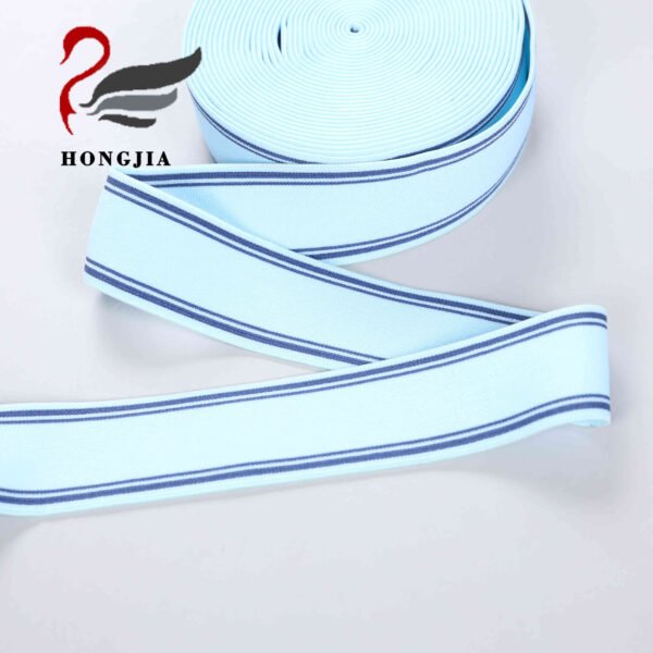 Wholesale Custom logo 32mm Polyamide Jacquard Elastic Band Elastic Waistband Stripe Elastic Band for Underwear