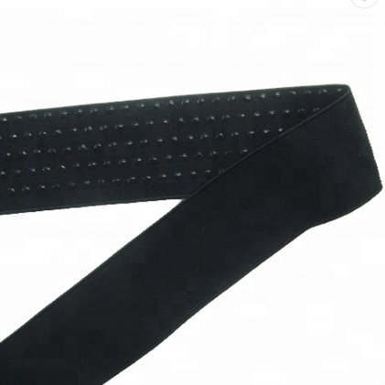 High Quality Accept Color Width Custom 0.8cm 1cm Bra Elastic Band With Printed Silicon Dots on