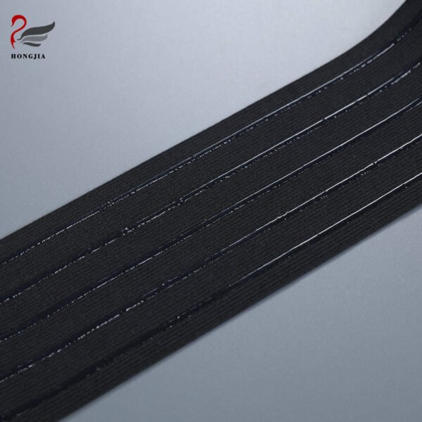 Main-03 Customized 8.5cm Wide Silicone Gripper Elastic Waistband Anti-slip Silicone Coated Elastic Band for Cycling Sportswear