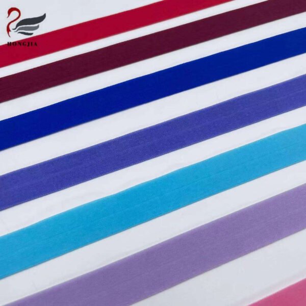 Custom Width Factory Elastic Webbing Fold Over Elastic Belt Nylon Elastic for Garment
