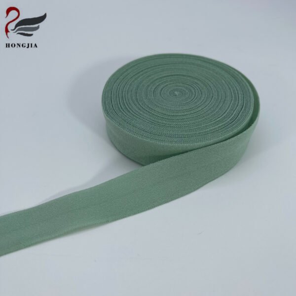 Factory Wholesale 10mm 20mm Fold Over Nylon Underwear Elastic Band Knitted Fold Over Elastic for Bra Strap