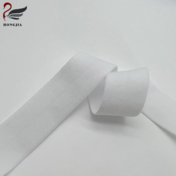 Factory Direct Sales Nylon Folding Edge Tape Underwear Elastic Band Plush Fold Over Elastic Band