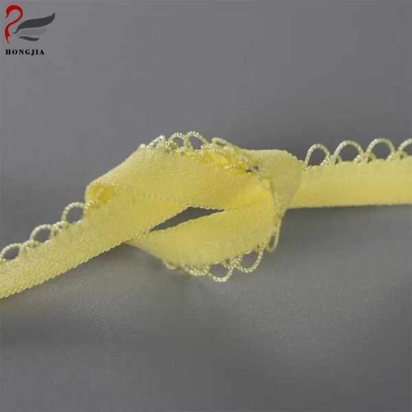 High Quality Nylon Picot Lace Elastic Trim Underwear Elastic Band Non slip Bra Elastic Strap for Lingerie