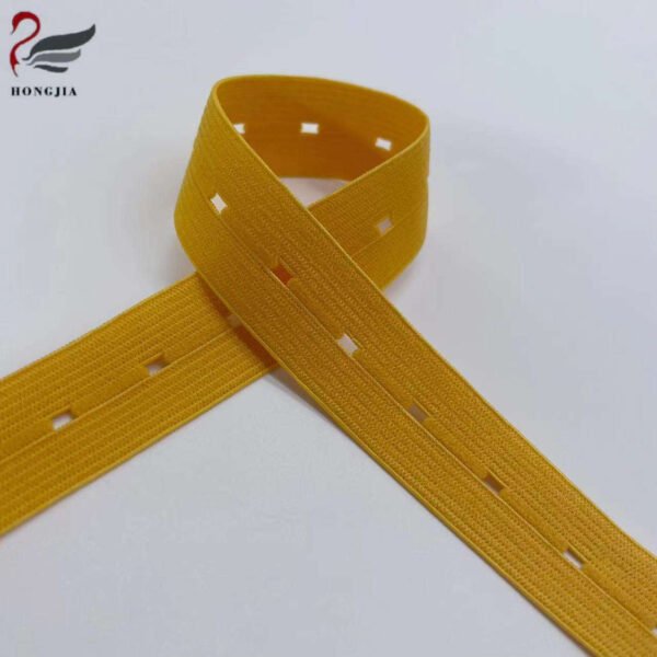 Wholesale Colorful Elastic Waistband Band Knitted 2 Cm Adjustable Buttonhole Elastic Webbing for Pregnant Women