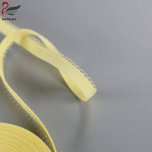 Custom 0.6cm Bra Elastic Band Picot Lace Trim Edge Elastic Webbing Nylon Bra Strap Elastic for Lingerie