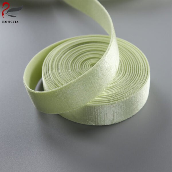 2.0cm Width Comfortable Soft Shiny Side Gold Yarn Nylon Spandex Elastic Band Bra Strap