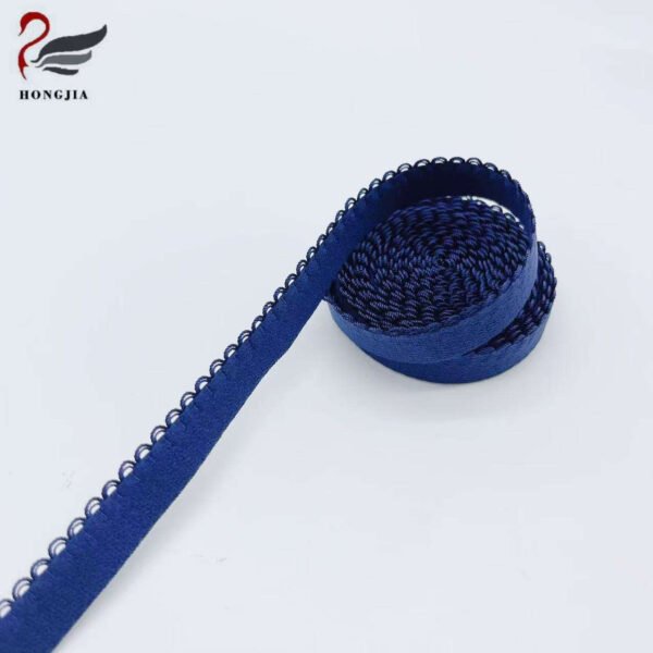 OEM ODM Multiple Color Wavy Nylon Underwear Elastic Band Elastic Lace Trim Picot Edge Elastic Bra Straps