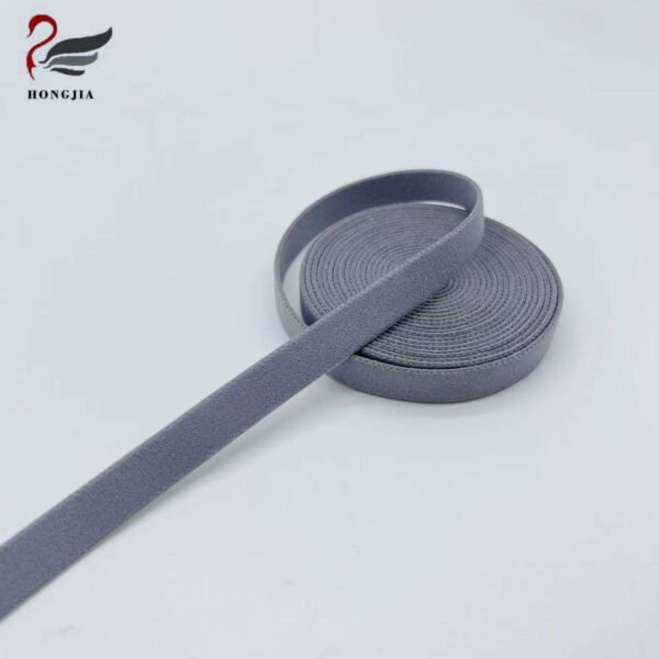 Factory Sales Custom logo Color Velvet Jacquard Elastic Band Nylon Soft Elastic Webbing Bra Elastic Strap