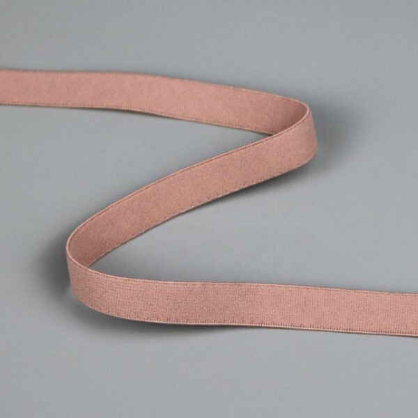 Main-04 High Quality 10mm Brown Soft Knitted Elastic Webbing 10Mm Nylon Spandex Plush Elastic Bra Strap for Lingerie