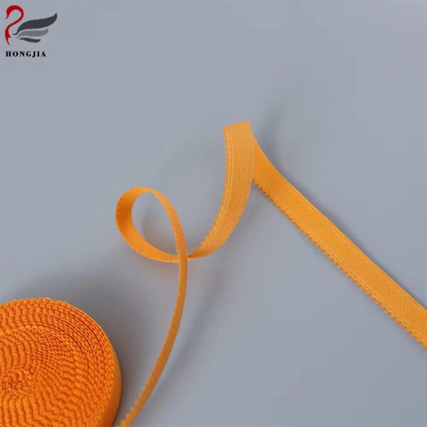 Main-04 Wholesale Customize Color Picot Edges Elastic Band Bra Shoulder Strap Soft Nylon Elastic Band