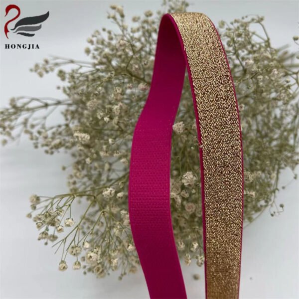 Wholesale Multicolor Polyester Elastic Band Shiny Anti-slip Adjustable Resistant Bra Straps for Lingerie