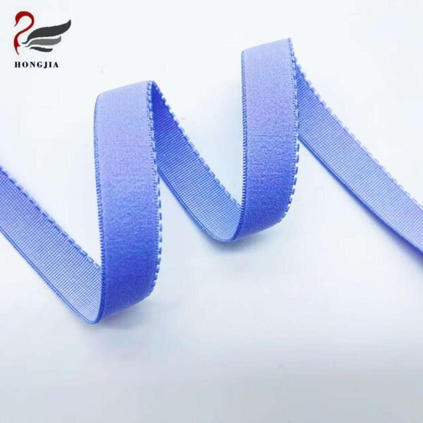 Wholesale 15mm Nylon Elastic Band Picot Edge Elastic Trim Webbing Non slip Elastic Shoulder Straps for Bra