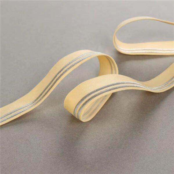 Wholesale 20mm Lurex Color Nylon Elastic Band Underwear Shoulder Strap Anti-slip Shiny Bra Elastic Strap