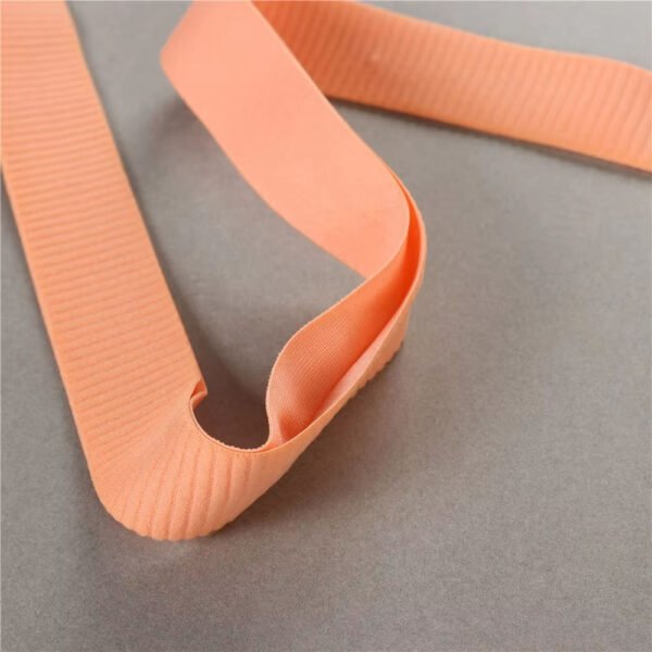 Custom Nylon Elastic Band Plush Ribbing Underwear Shoulder Straps Non slip Fold Over Bra Elastic Strap