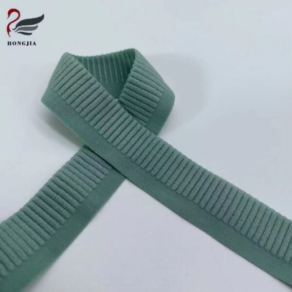 Factory Suuply Half-ribbed Jacquard Elastic Band Plush Nylon Underwear Elastic Band Anti-slip Elastic Bra Strap