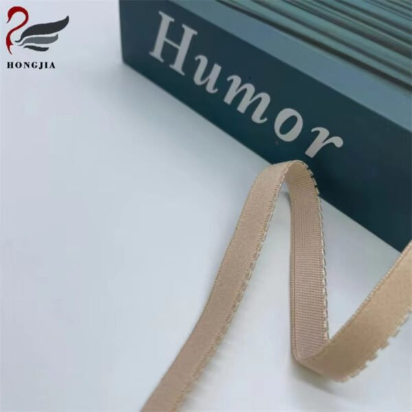 Wholesale Skin-friendly Nylon Knitted Picot Edge Elastic Band Non slip Plush Elastic Bra Strap for Underwear