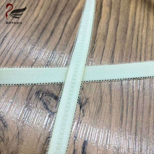 Factory Custom 12mm Anti-Slip Elastic Bra Strap Nylon Soft Underwear Elastic Band Picot Edge Lace Trim Elastic for Bra