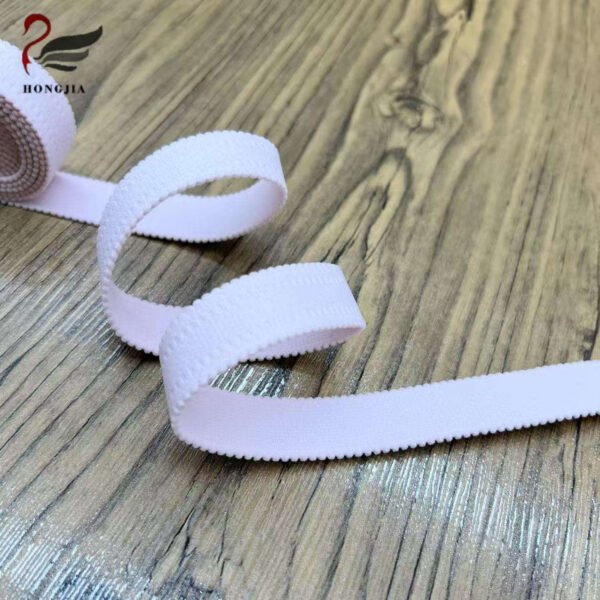 OEM ODM 20mm Bilateral Picot Edge Bra Elastic Band Polyamide Non slip Bra Elastic Strap for Underwear