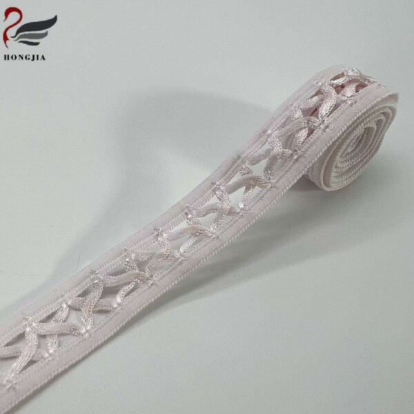 Main-04 White Crochet Elastic Tape Hollow Sewing Garment Webbing Soft Mesh Elastic Band for Clothes
